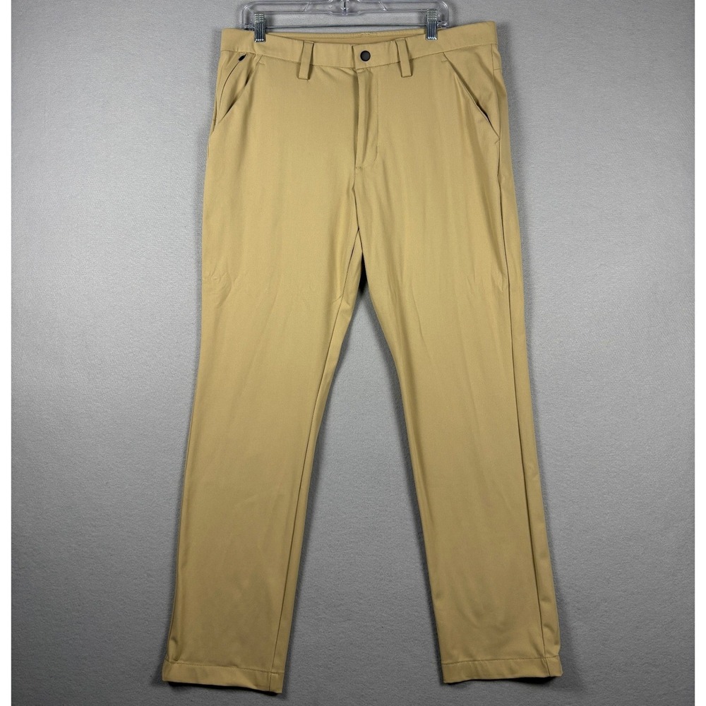 Stylus Performance Chino Pants 36x30 Tan Stretch Golf Trousers Mens